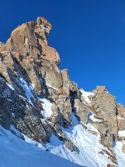 Primo tratto, si passa a dx del Grand Capucin