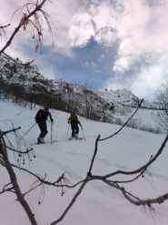 Il traverso che porta al conoide 