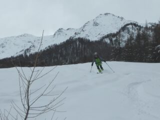 in discesa sotto la Faciacia