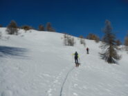 buon innevamento nella parte medio alta del percorso