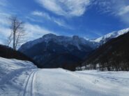 Il tracciato e la Punta Labiaia sullo sfondo