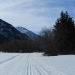 Pista Rio Palla, sullo sfondo il Monte Ciastella