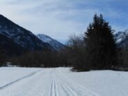 Pista Rio Palla, sullo sfondo il Monte Ciastella