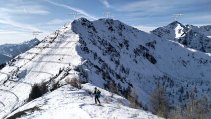  Tratto dal Cimon di Bolentina verso croce di q. 2400m.