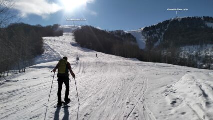 Risalita sulle piste attulmente aperte solo nei weekend. 