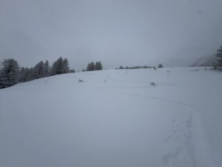 la traccia di salita