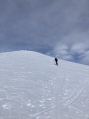 In vista della vetta dopo la pala