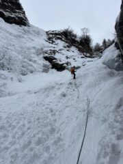 La rampa del secondo tiro, colata di dx, qui vista in modalità calata. 