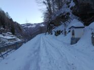 Stradina alla partenza da Bossea 