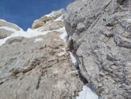 Corda fissa su rocce finali