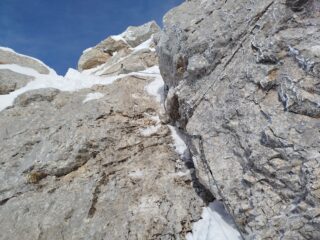 Corda fissa su rocce finali