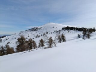 Il Bric Mindino durante la discesa....