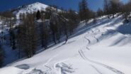 Discesa in farina nel Vallone Chiaramasco