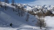 Discesa dal colle