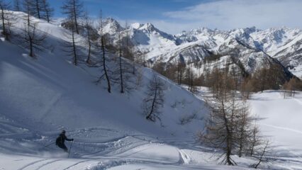 Discesa dal colle