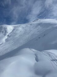 il bellissimo canalone di cresta
