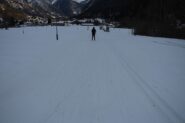 pista gelata e non fresata in discesa