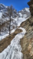 Striscia di neve a sud.