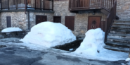 Molta neve alla partenza, a Villair Damon