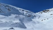 Pendio di discesa della Bruta dalla conca del laghetto