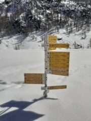 Indicazioni al Pian di Verra inferiore.