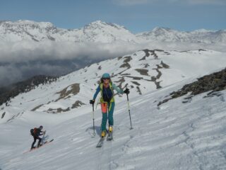 l'arrivo in cima