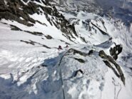 Nel tratto in uscita con neve non portante