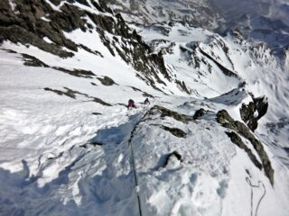 Nel tratto in uscita con neve non portante