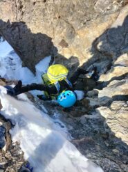 Nel canalino roccioso