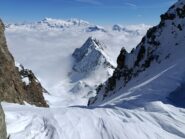 Dal Col de Tsan uno sguardo al Rosa