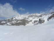 Dall'alpe Met Ros, la meta a sinistra e la Pietra bianca a destra, al centro il colle... ancora lontaaaano....