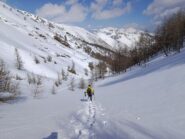 Vallone di Upega in discesa 
