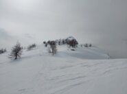 La parte finale del traverso in vista della vetta