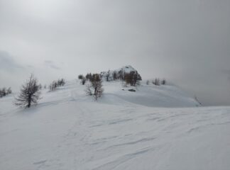 La parte finale del traverso in vista della vetta