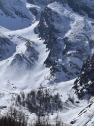 Parte bassa del Couloir visto dal rifugio Cirié 