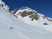 Berrio Blanc un po' nascosto al fondo visto dai pianori del vallone