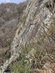 La placca di 6b+ di Vento di breva