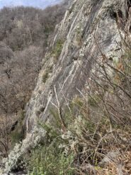 La placca di 6b+ di Vento di breva