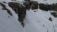 Il passaggio che permette di superare la barra rocciosa a m.2600