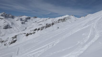 Sul pendio terminale neve un pò da interpretare