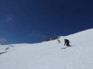 Inizio discesa subito su ottima neve