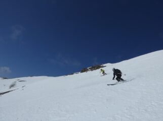 Inizio discesa subito su ottima neve