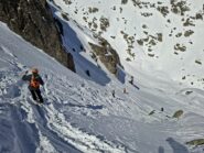 pendio ripido in discesa