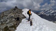 In cima prima di iniziare la discesa