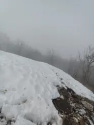 la rampa finale innevata