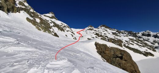 La salita alla baisse du Basto lato sud