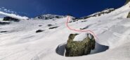 Discesa dal Cayre des Conques versante nord est