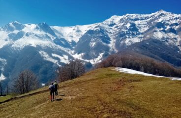 spettacolare panorama su Rocca Pergo,Monte Grum e Bram 