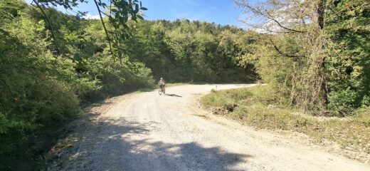 La lunga e dura salita verso Montalcino