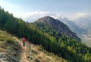sul sentiero verso il  Monte Corno 